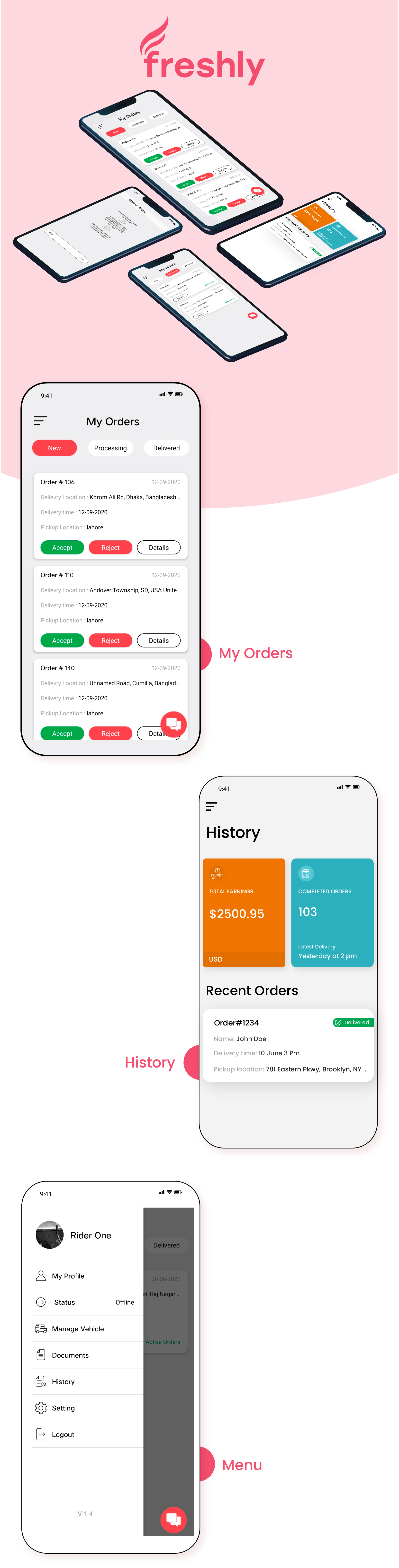 Freshly IOS - Native Grocery Delivery Boy IOS App - 2